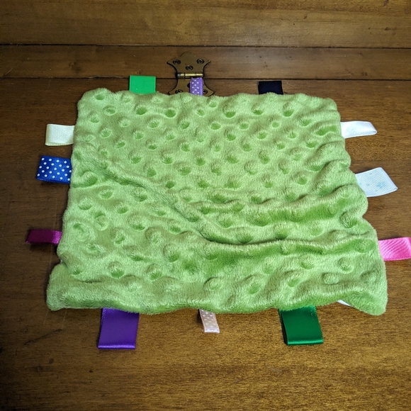 Taggies Green Tag Security Blanket,Soft Tag Blanket Lovey Toy - Picture 2 of 7